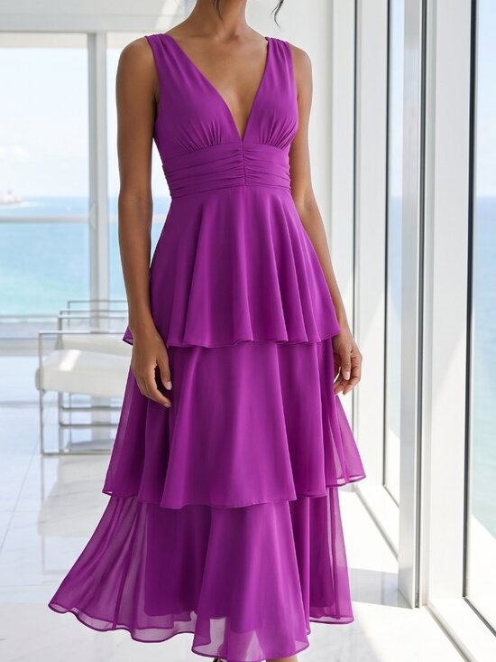 Lulus Dresses & Skirts - NWT LULU'S Celebration tired party event dress purple M